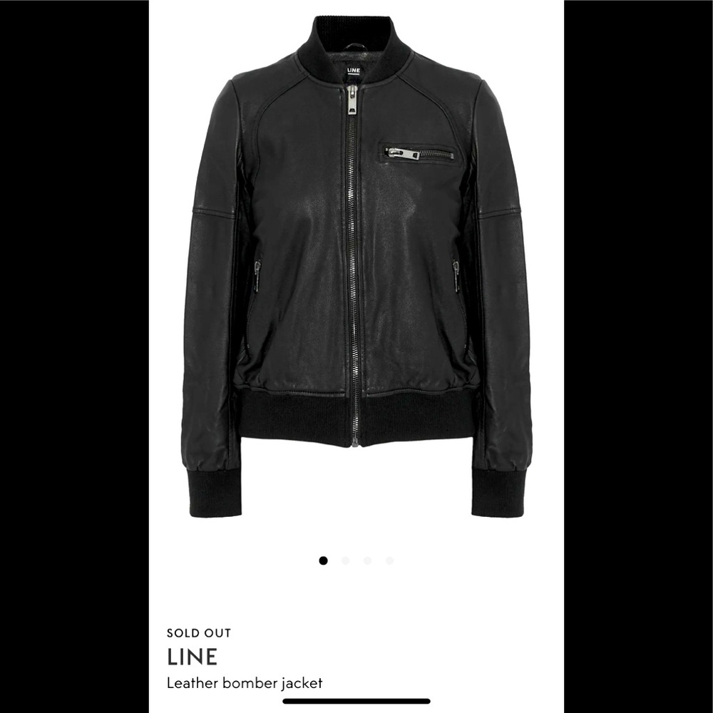 LINE Lambs Leather Bommer Jacket